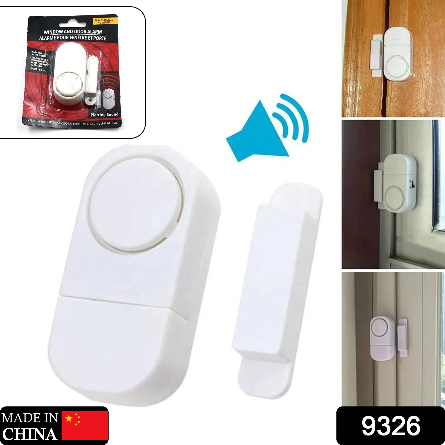Wireless Window Door Alarm Sensor for Kids Safety Home Security Office Door Bell