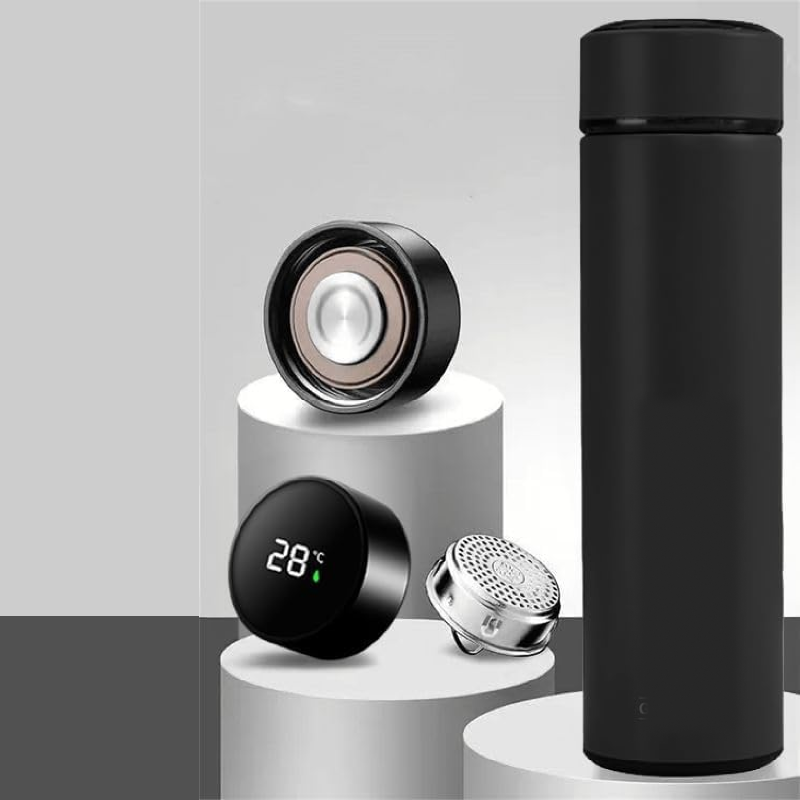 0726 Vacuum Insulated Water Bottle with LED Temperature Display (1 Pc / Multicolor)