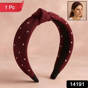 Casual Chic Knot Headband – Polka Print