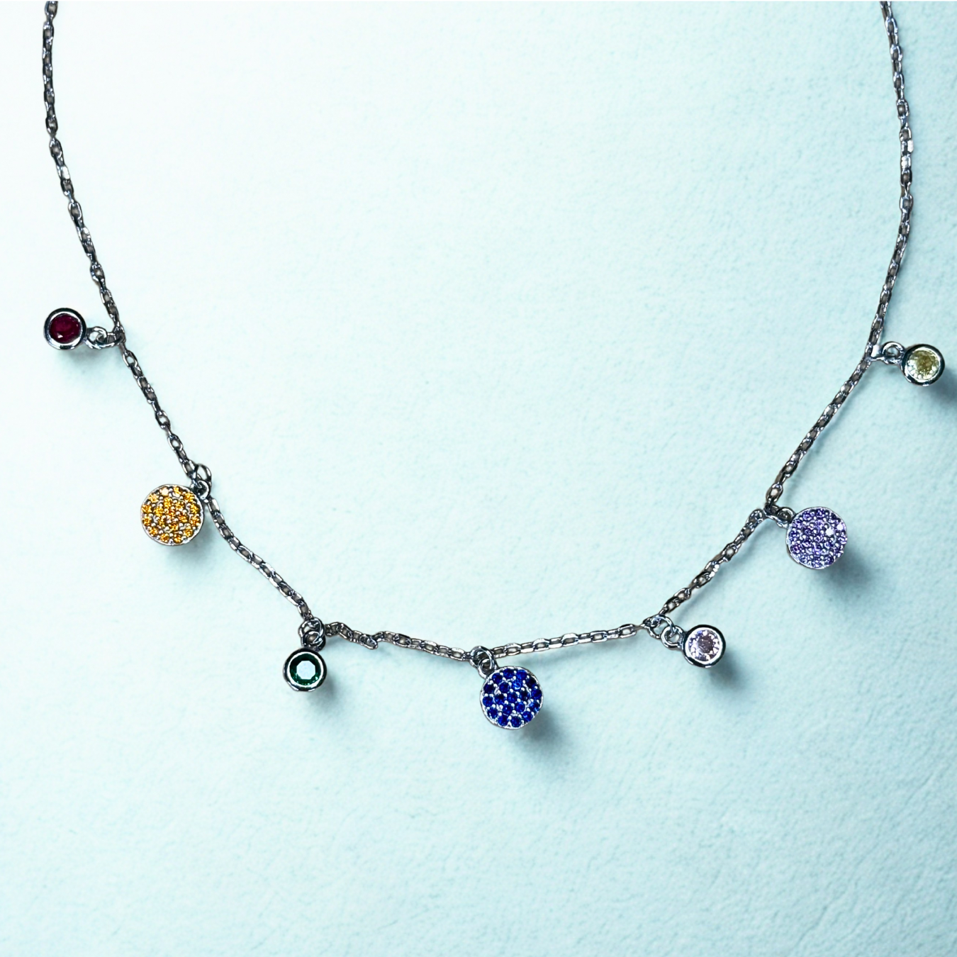 Aurora Sparkle Charm Necklace