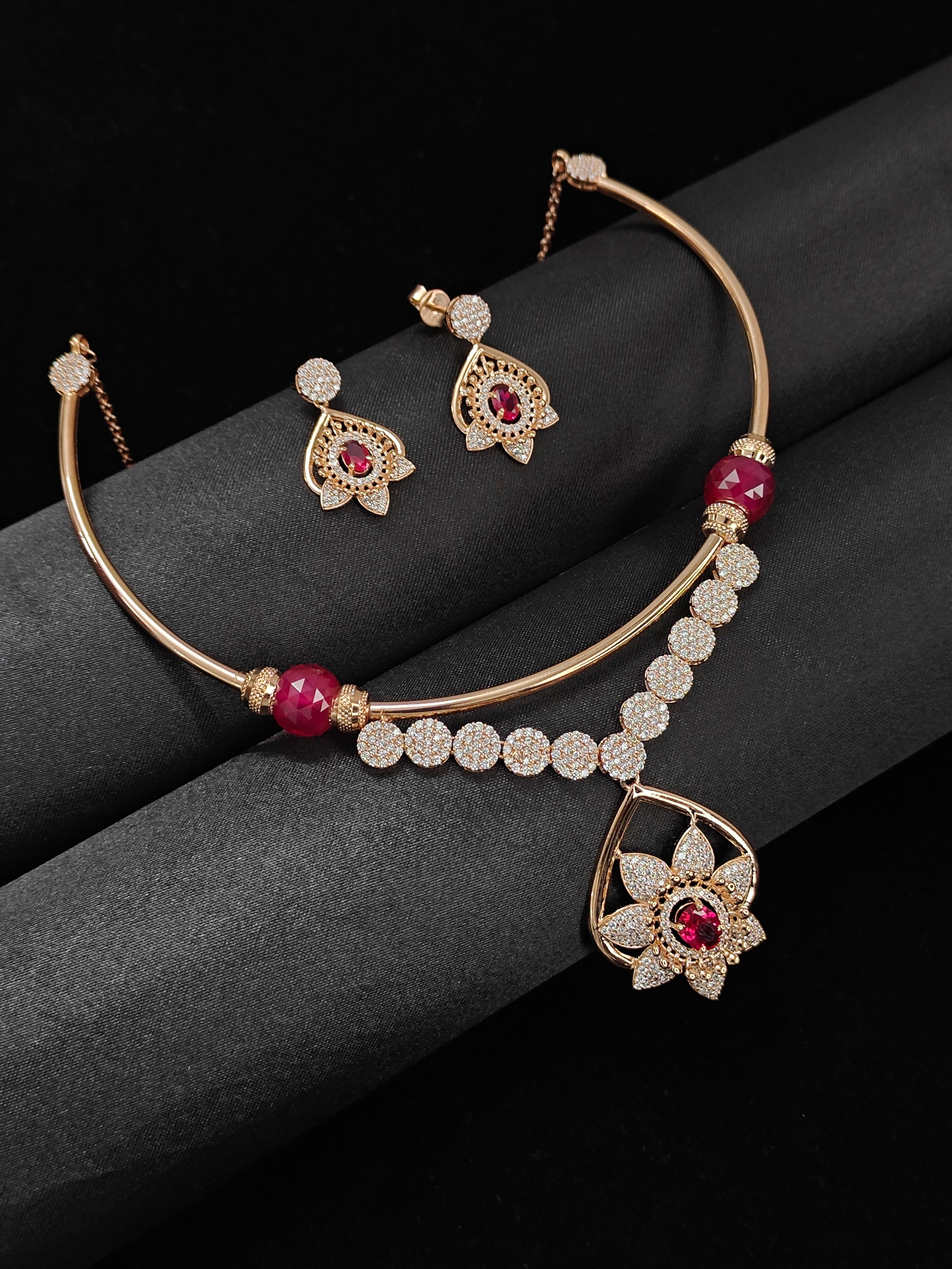 Ruby Radiance Necklace Set