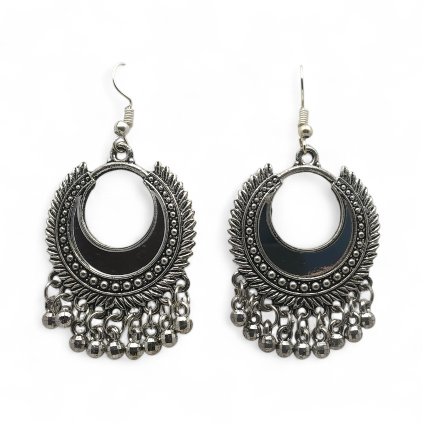 Oxidized Silver Earrings