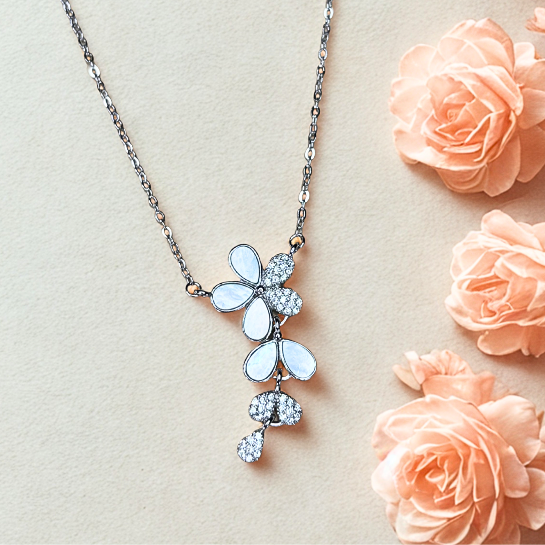 Crystal Bloom Cascade Pendant