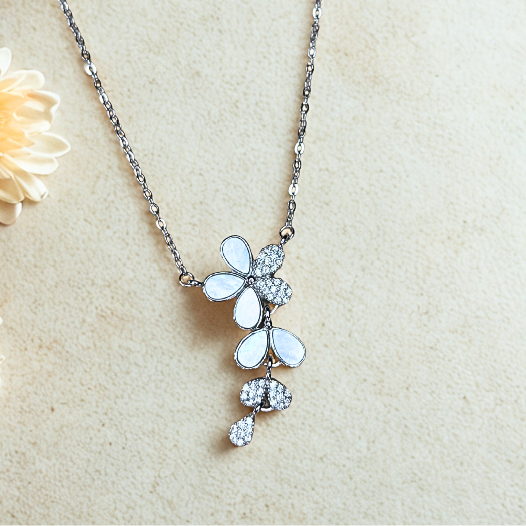 Crystal Bloom Cascade Pendant