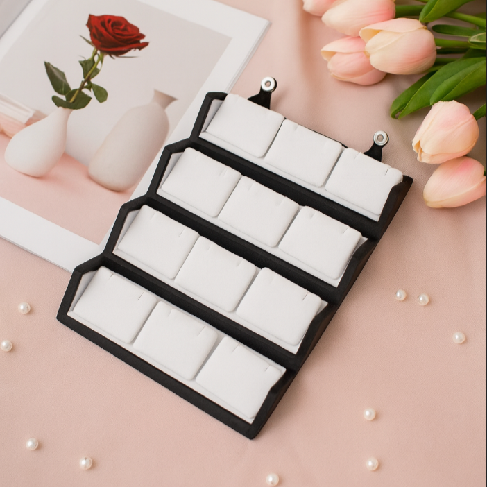 Velvet 12 Pair Earrings Organizer Jewellery Storage Box For Women