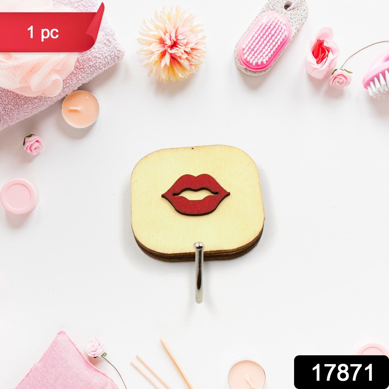 Wooden Cartoon Wall Hook – Kids Room & Bathroom Storage Hook